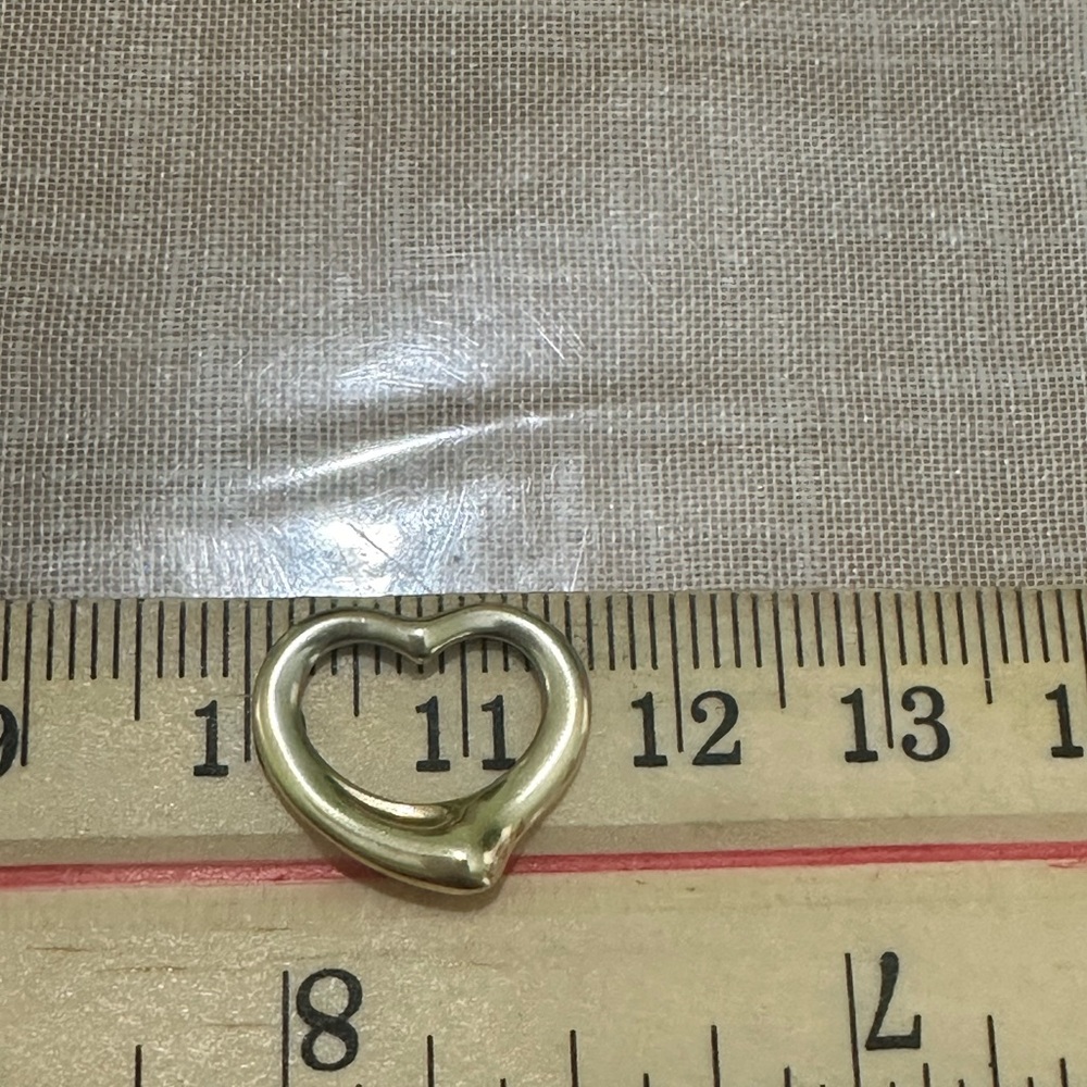 🩵 TIFFANY & CO 🩵OPEN HEART PENDANT STERLING SILVER AND 18K GOLD - Picture 8 of 14